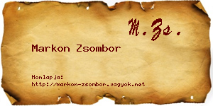Markon Zsombor névjegykártya